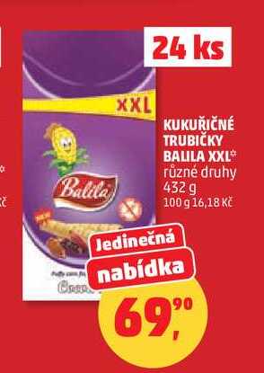 KUKUŘIČNÉ TRUBIČKY BALILA XXL různé druhy, 432 g 