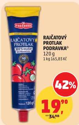 RAJČATOVÝ PROTLAK PODRAVKA, 120 g 