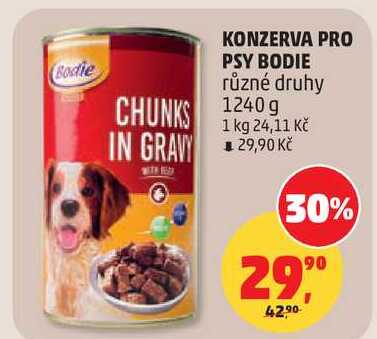 KONZERVA PRO PSY BODIE různé druhy, 1240g  