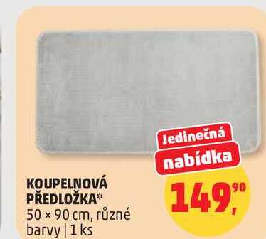 KOUPELNOVÁ PŘEDLOŽKA 50 x 90 cm, různé barvy, 1 ks 