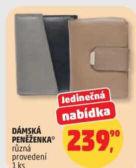 DÁMSKÁ PENĚŽENKA různá provedení, 1 ks 