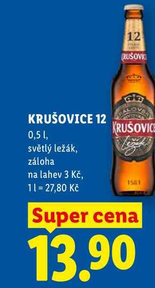 KRUŠOVICE 12, 0,5 l  