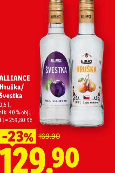 ALLIANCE Hruška/Švestka, 0,5 l