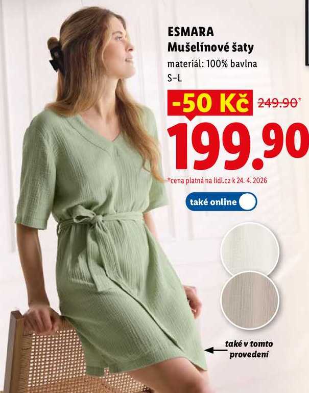 ESMARA Mušelínové šaty   