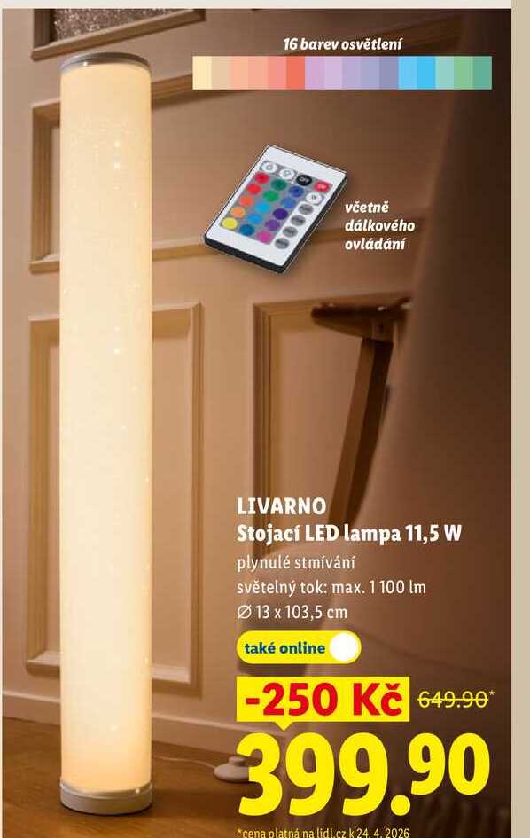 LIVARNO Stojací LED lampa 11,5 W 