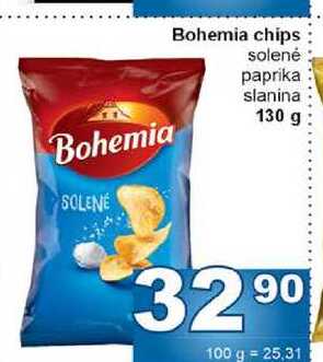 Bohemia chips solené paprika slanina 130 g 
