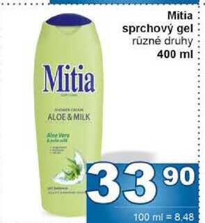 Mitia sprchový gel různé druhy 400 ml 