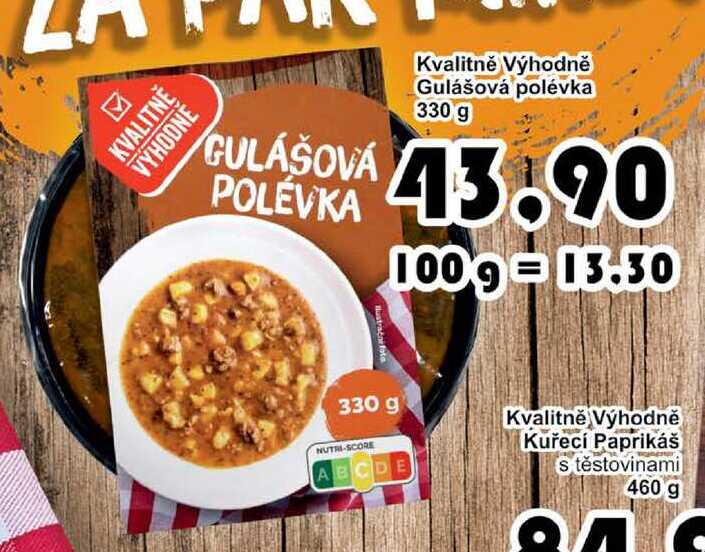 Kvalitně Výhodně Gulášová polévka 330 g 