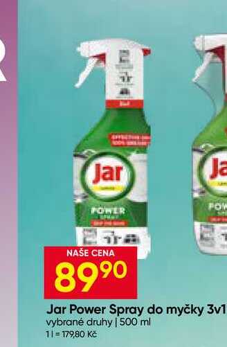 Jar Power Spray do myčky 3v1 vybrané druhy 500 ml