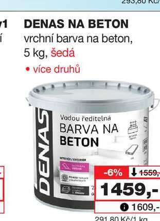 DENAS NA BETON vrchní barva na beton, 5 kg