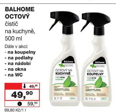 BALHOME OCTOVÝ čistič na kuchyně, 500 ml