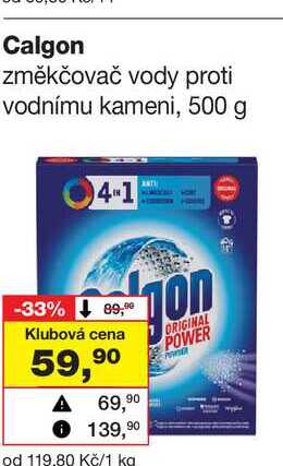 Calgon změkčovač vody proti vodnímu kameni, 500 g 