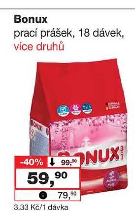 Bonux prací prášek, 18 dávek