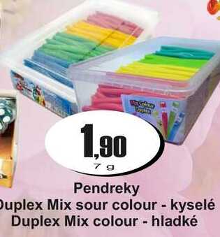 Pendreky Duplex Mix sour colour - kyselé Duplex Mix colour - hladké 7 g