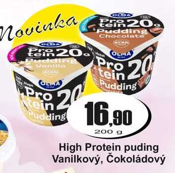High Protein puding Vanilkový, Čokoládový 200 g