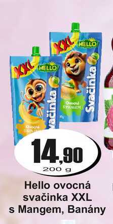 Hello ovocná svačinka XXL s Mangem, Banány 
