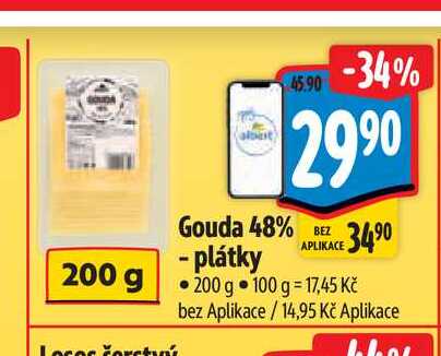Gouda 48% plátky 200 g