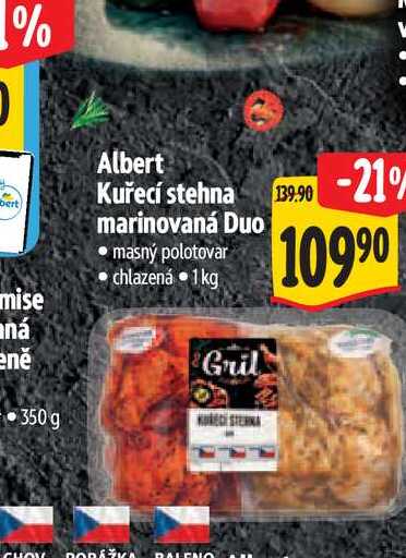  Albert Kuřecí stehna Duo 1 g