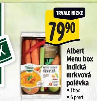   Albert Menu box Indická mrkvová polévka 1box 