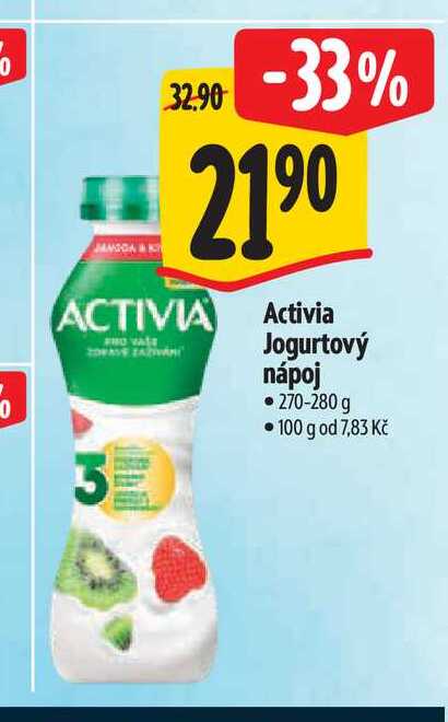   Activia Jogurtový nápoj  270-280 g  