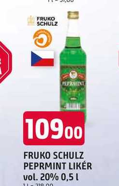 FRUKO SCHULZ PEPRMINT LIKÉR vol. 20% 0,5 l