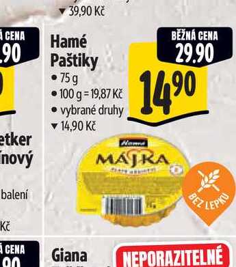   Hamé  Paštiky 75 g 