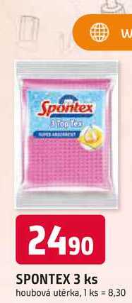 SPONTEX 3 ks houbová utěrka
