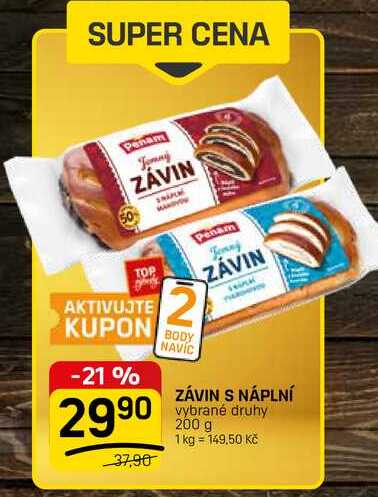 ZÁVIN S NÁPLNÍ vybrané druhy 200 g