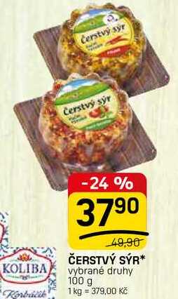 ČERSTVÝ SÝR* vybrané druhy 100 g