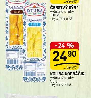 KOLIBA KORBÁČIK vybrané druhy 55 g