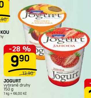 JOGURT vybrané druhy 150 g