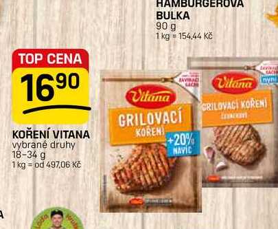 KOŘENÍ VITANA vybrané druhy 18-34 g