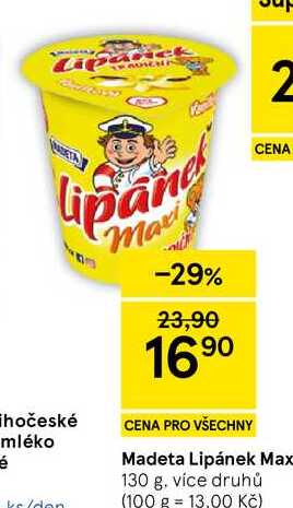Madeta Lipánek Max, 130 g 