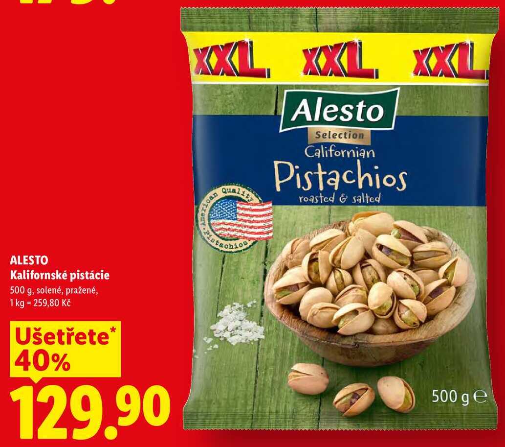 ALESTO Kalifornské pistácie, 500 g