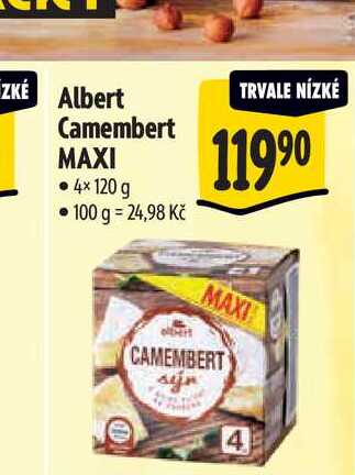   Albert Camembert MAXI  4×120 g 