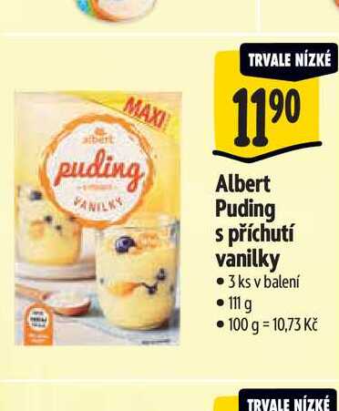   Albert Puding s příchutí vanilky 3 ks 
