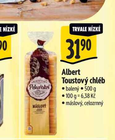   Albert Toustový chléb balený 500 g  