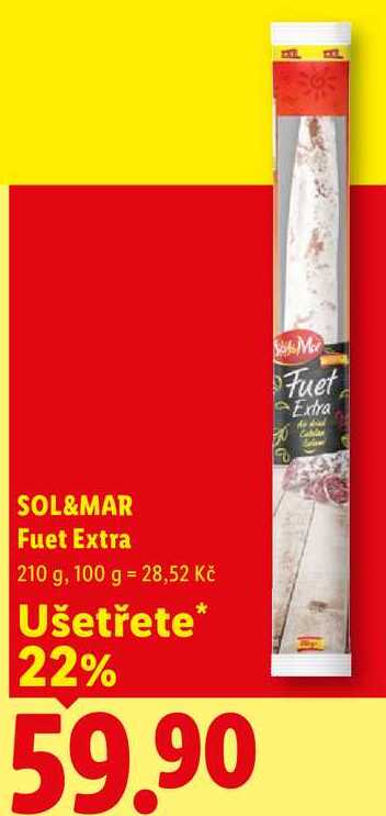 SOL&MAR Fuet Extra, 210 g