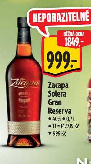  Zacapa Solera Gran Reserva 40% 0,71  
