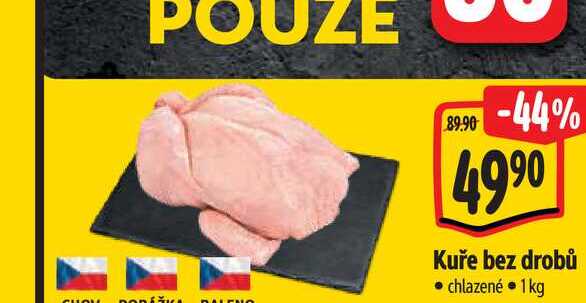  Kuře bez drobů chlazené  1kg 