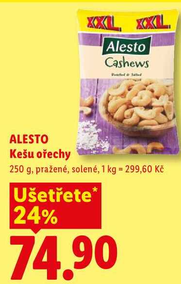 ALESTO Kešu ořechy, 250 g