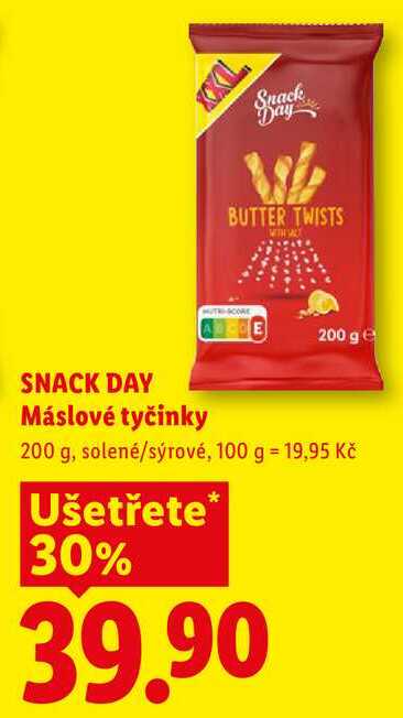 SNACK DAY Máslové tyčinky, 200 g