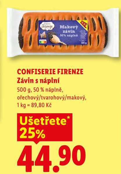 CONFISERIE FIRENZE Závin s náplní, 500 g
