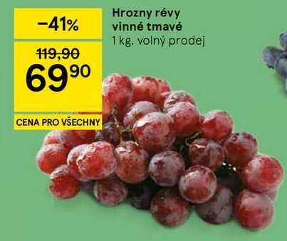 Hrozny révy vinné tmavé, 1 kg