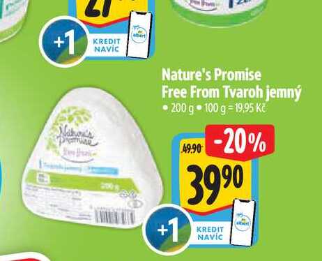  Nature's Promise Free From Tvaroh jemný 200 g 