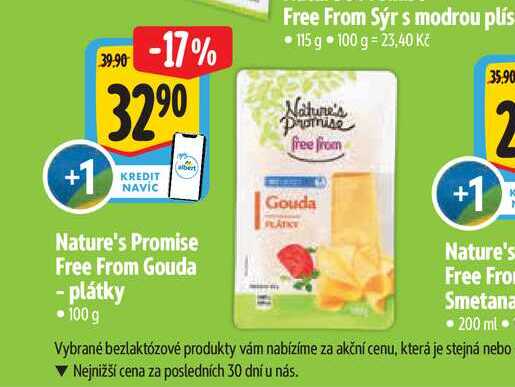   Nature's Promise Free From Gouda - plátky 100 g