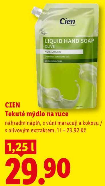 CIEN Tekuté mýdlo na ruce, 1,25 l