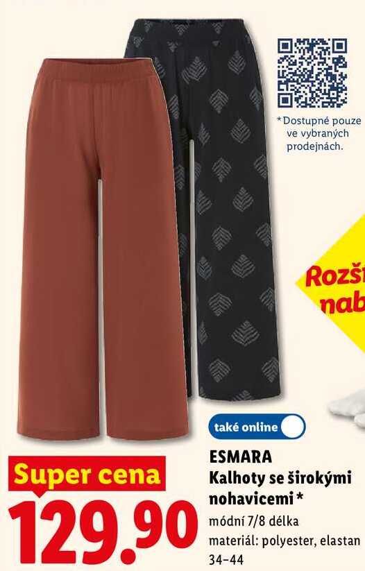 ESMARA Kalhoty se širokými nohavicemi