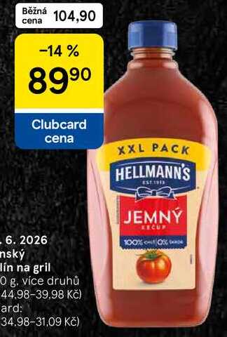 HELLMANN'S jemný kečup, 833 g