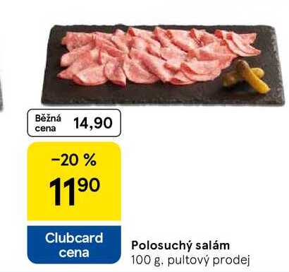 Polosuchý salám, 100 g